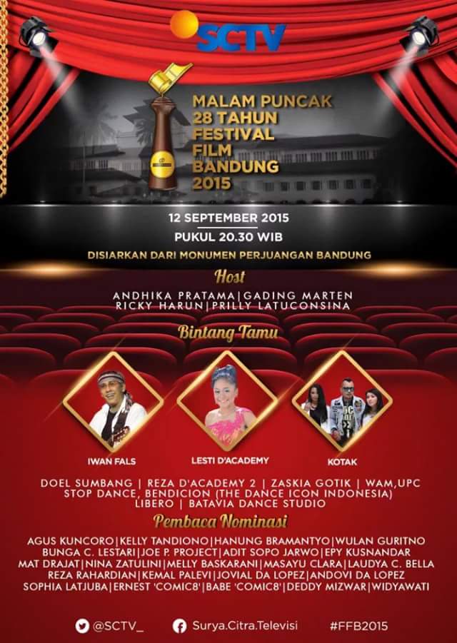 Malam Puncak 28 Tahun Festival Film Bandung 2015